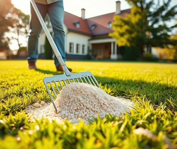 Czy samodzielne piaskowanie trawnika w Milanówku zagęści darń?