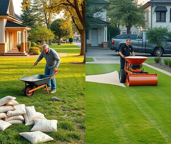 Czy w Milanówku piaskowanie trawników zlecić, czy robić samemu?