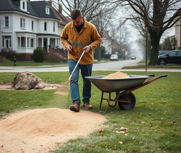 Czy zlecić piaskowanie trawników w Milanówku na glinie przed zimą?