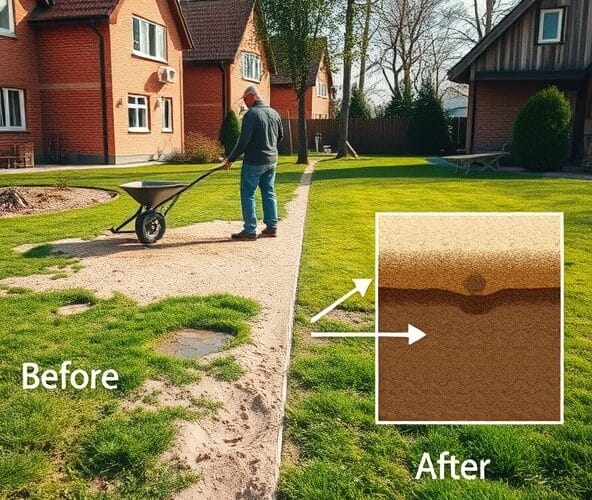 Czy piaskowanie trawników w Milanówku poprawi drenaż na glinie?