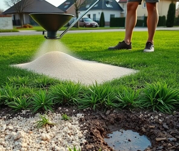 Kiedy piaskować trawnik w Milanówku, by poprawić drenaż?