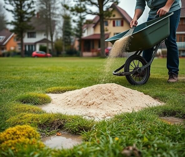 Kiedy piaskować trawnik w Milanówku, by zmniejszyć stojącą wodę?