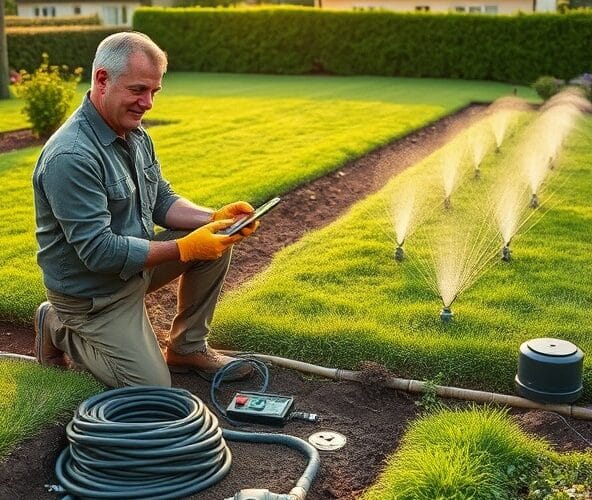 Czy ogrodnik z Książenic zaoszczędzi mi czas przy nawadnianiu 300 m²?