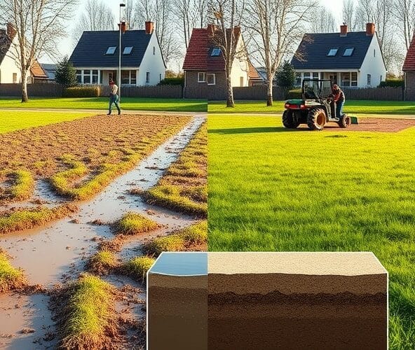 Czy piaskowanie trawników w Milanówku poprawi drenaż na glinie?