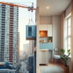 vorgefertigtes badezimmer mit küche