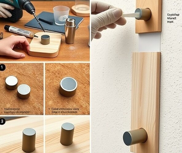 Jak zamocować walcowy magnes neodymowy (drewno, tynk) trwale dla początkujących?