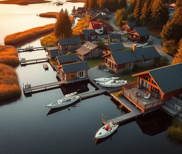 Czy domki nad jeziorem w Mielnie z prywatnym pomostem są droższe?