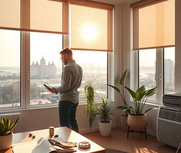 Jak dobrać rolety na wymiar w Warszawie do okien południowych, żeby realnie obniżyć rachunki za klimatyzację?