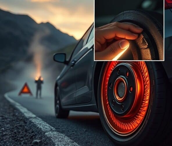 Spalone klocki hamulcowe objawy przy długim zjeździe w górach – jak je rozpoznać i czy można wracać autem do domu?