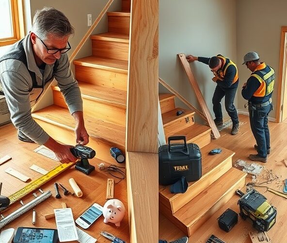 Czy samodzielne układanie schodów drewnianych na beton w domu jednorodzinnym faktycznie obniży koszt robocizny?