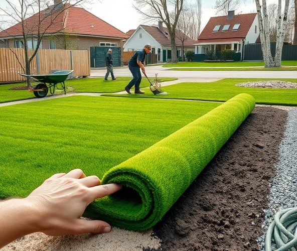 Jak przygotować działkę w Piasecznie pod trawę z rolki na piasku?